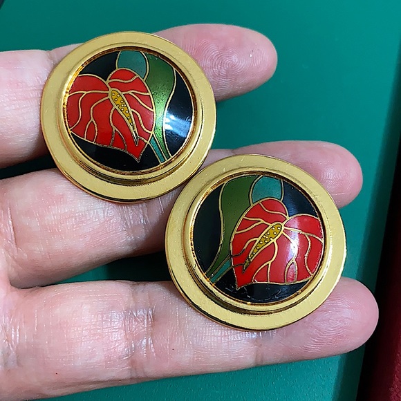🖤Laurel Burch💕Vintage Clip earrings - Picture 1 of 12